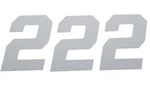 Dcor Race Plate Number #2 4"H White 3-PACK. Fixed Price $11.83.