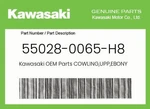 Kawasaki Genuine Cowling,upp,ebony 55028-0065-H8. Fixed Price $587.87.