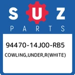 94470-14J00-RB5 Suzuki Cowling,under,r(white) 9447014J00RB5, New Genuine Oem Par. Fixed Price $1002.36.