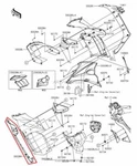 New Oem Kawasaki Ninja 1000 Left Cowling Slat Black. Fixed Price $179.95.