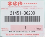 Suzuki Clutch Drive Plate Part Number 21451-36200. Fixed Price $12.99.