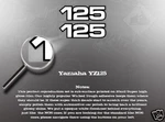 Wicked Tough Yamaha YZ125 Side Cover Decal Graphic. Fixed Price $14.99.