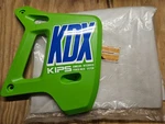 New Oem Kawasaki Right Engine Shroud 49089-5075-6W Fits 1989 KDX200. Fixed Price $120.00.