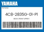 Yamaha Genuine Body, Front Upper 4C8-2835G-01-P1. Fixed Price $175.99.