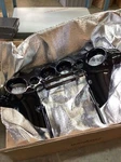 Hogworkz Vivid Black Front Inner Speedometer Cowl Fairing Harley Batwing 96-13. Fixed Price $275.00.