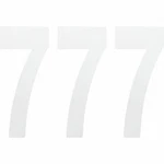 Factory Effex 8" White #7 Pro Number Plate Decal FX02-4487. Fixed Price $24.99.