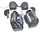 Mutazu Vivid Black 6.5" Speaker Pods Lower Vented Fairings For Harley Touring. Fixed Price $189.00.