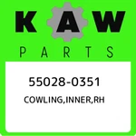 55028-0351 Kawasaki Cowling,inner,rh 550280351, New Genuine Oem Part. Fixed Price $91.91.