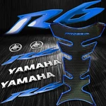 Blue Pro Fuel Tank PAD+YZF-R6/R6S Emblem STICKER+6" Silver Logo&letter Grip Kit. Fixed Price $34.63.