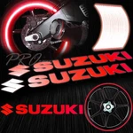 Reflective Logo DECAL+16"17"18" F+r Rim Tape/wheel Stripe Sticker Suzuki Red. Fixed Price $21.88.
