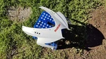 Oem Suzuki 94411-37H White Front Upper Fairing Crown Head Top. Fixed Price $34.00.