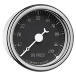 Glowshift Classic 100 Psi Engine Oil Pressure Gauge Kit W/ Sensor, Black Dial. Fixed Price $109.99.
