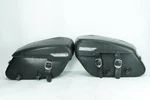 2002 Harley Softail Flstfi Fat Boy Rear Left Right Saddlebags Luggage Leather. Fixed Price $261.00.