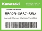Kawasaki Genuine Cowling,upp,m.m.t.blue 55028-0667-68M. Fixed Price $270.92.