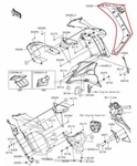 New Oem Kawasaki Ninja 1000 Right Cowling Slat Black. Fixed Price $132.40.