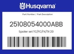 Husqvarna Genuine Spoiler Set Tc/fc/fx/tx 20 - 25108054000ABB. Fixed Price $134.07.