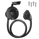 Shore Power Inlet Plug 15 Amp 125V Ac Port With Waterproof Cover, Rv Outle. Fixed Price $23.95.