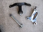 Harley 08-16 Touring Horn Mnt Bracket + Fr Upper Engine Strap Stabilizer Link. Fixed Price $49.00.