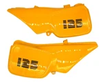 Fits Suzuki TS125 Side Cover Panels Set Yellow Lh Rh. Fixed Price $68.99.