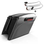 Saddlebags Streched Set For Harley Touring 94-13 + Lid Rail Chrome S-P6. Fixed Price $684.99.