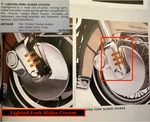 00-13 Harley Heritage Touring Chrome Front Lighted Fork Lower Legs Slider Covers. Fixed Price $49.95.