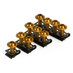 Motorcycle Aluminum Fairing Screen M6X20MM Screw Bolts Clips Kit Gold Qty 10. Fixed Price $10.65.