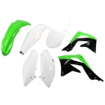 Fairing Kit Ufo Plast 7-PIECE Set Green/white/black. Fixed Price $129.22.