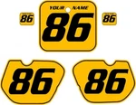 1985-1986 Honda Cr 125 Pre Printed Yellow Backgrounds With Black Pinstripe. Fixed Price $43.99.