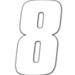 Factory Effex 02-4488 8" Standard Number Graphics White. Fixed Price $10.74.