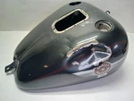 Harley-davidson 2005 Softail Fat Boy Gas Fuel Tank Black Pearl Damage. Fixed Price $159.00.